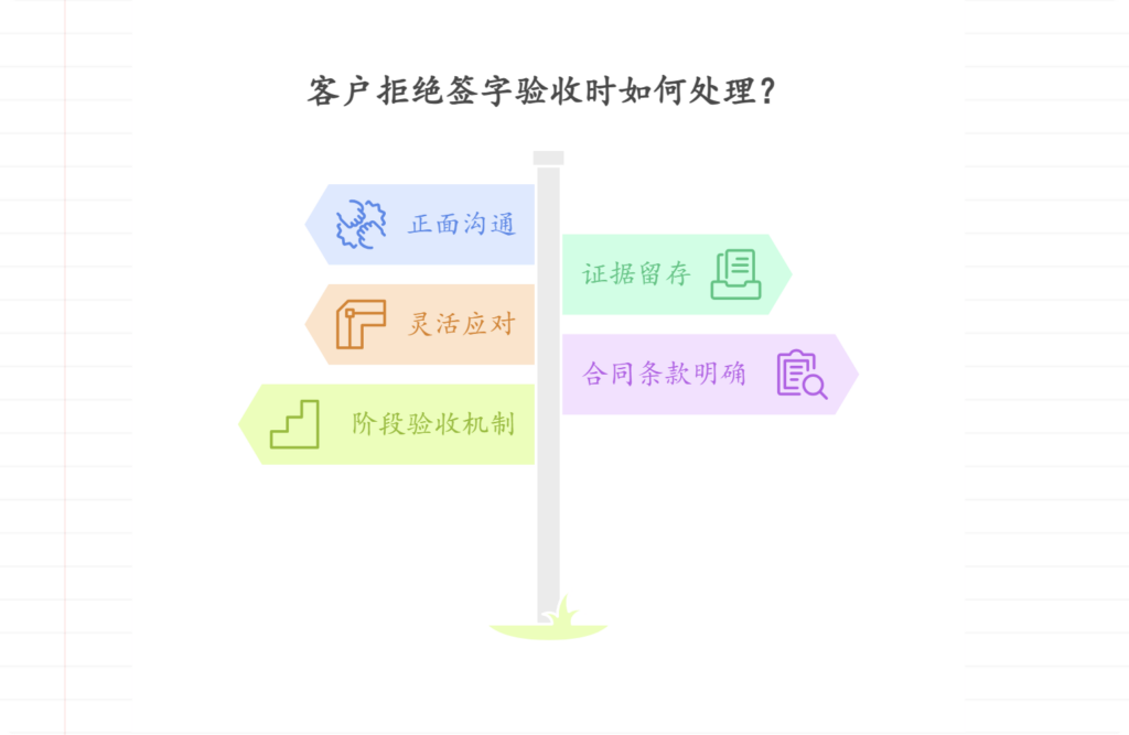 项目管理中客户拒绝签字验收?如何处理和预防