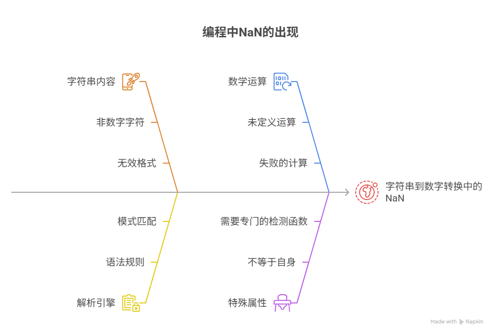 为什么字符串转换成数字时，会得到NaN？