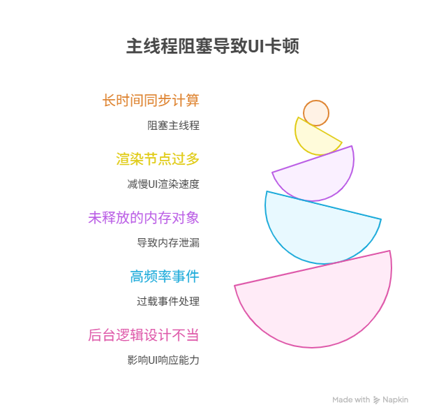 为什么我的UI界面会突然卡顿，失去响应