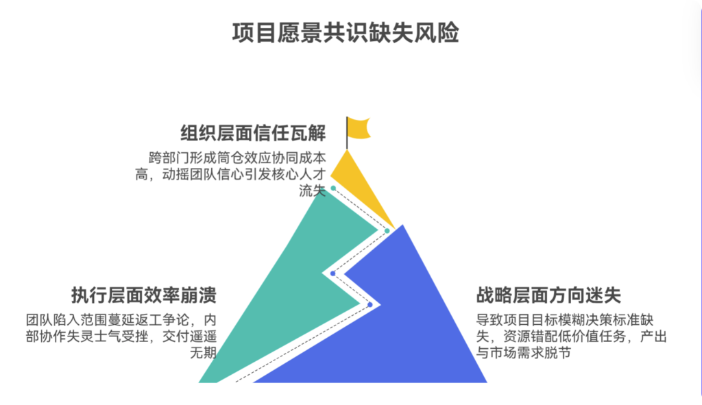 项目愿景缺乏共识会带来哪些风险
