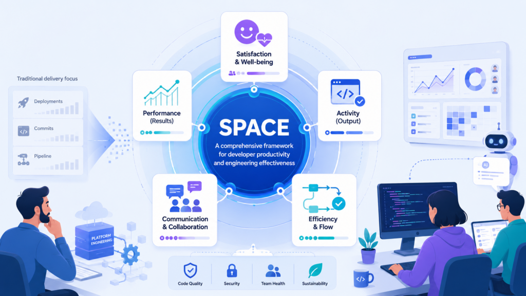 SPACE 指标框架是什么?2025 年开发者生产力指标与 DORA 对比详解