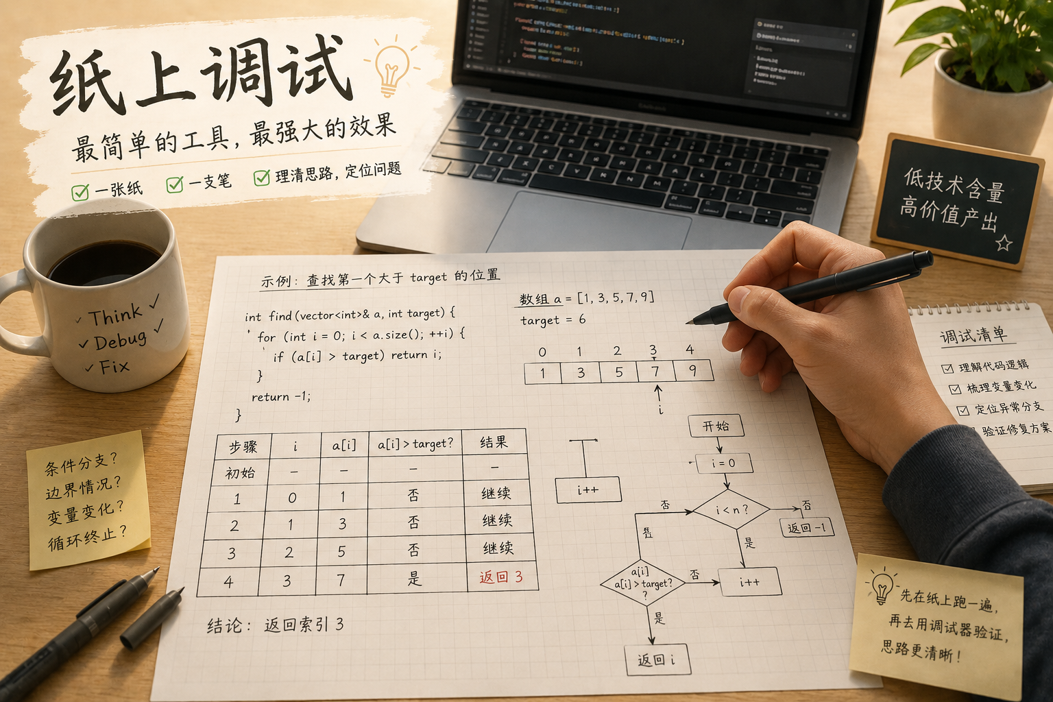 纸上调试是什么？一种简单有效的代码调试方法