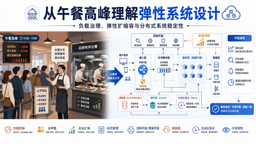 弹性系统设计：从午餐高峰看云服务过载治理