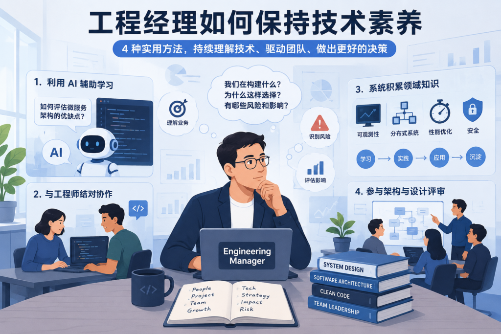 软件工程经理如何保持技术素养？4种方法