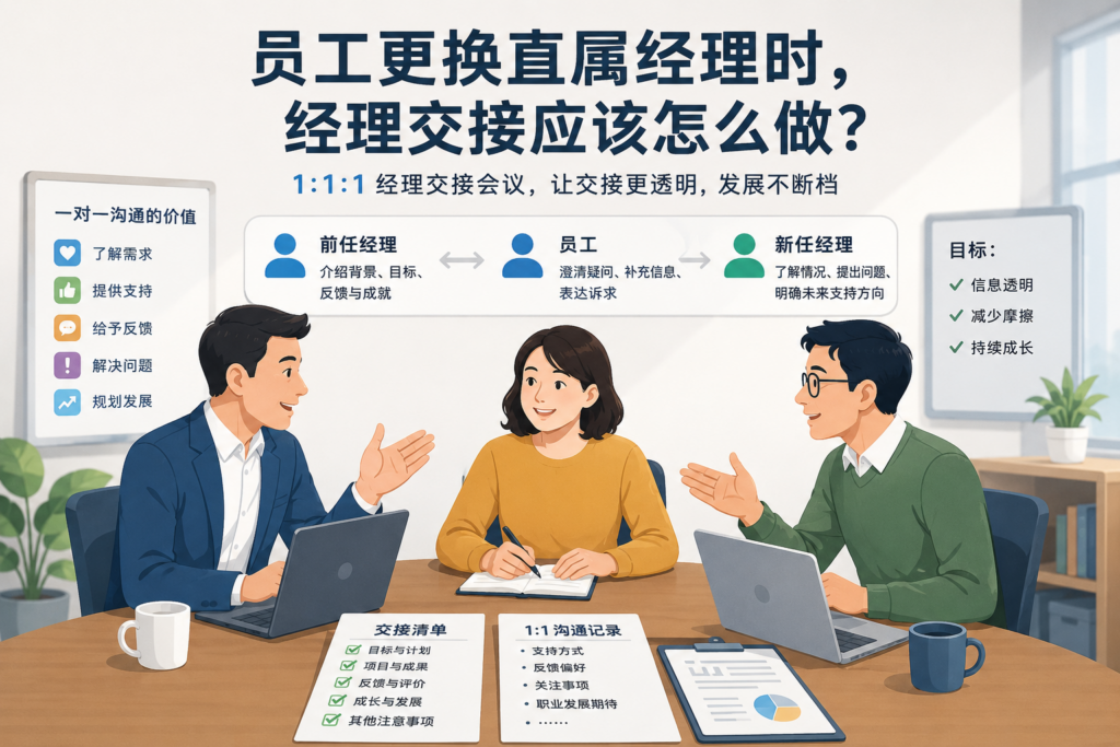 经理交接怎么做?用1:1:1会议顺利更换直属经理